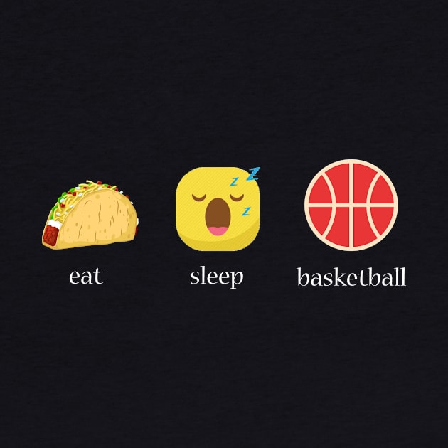 Eat sleep basketball repeat emoji emoticons graphic by MarrinerAlex
